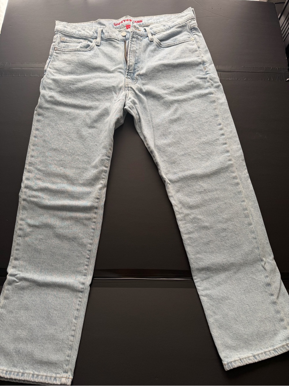 Lucky Brand 363 Vintage Straight Light Wash Denim Jeans Mens Size 33x30